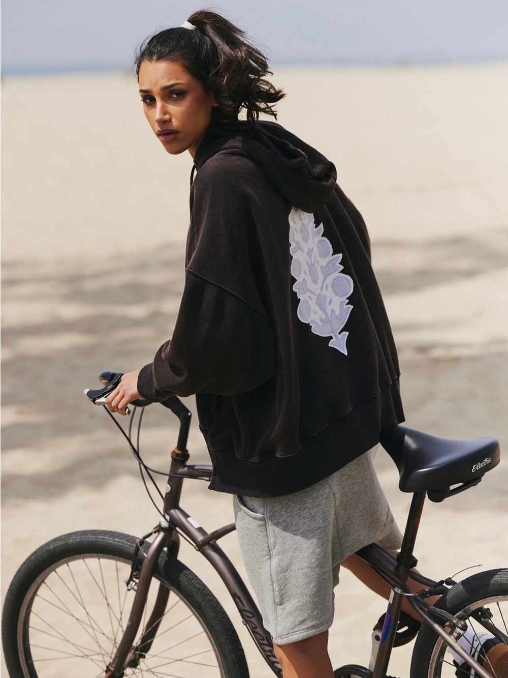 Free People Sprint to the Finish logo hoodie NWT large